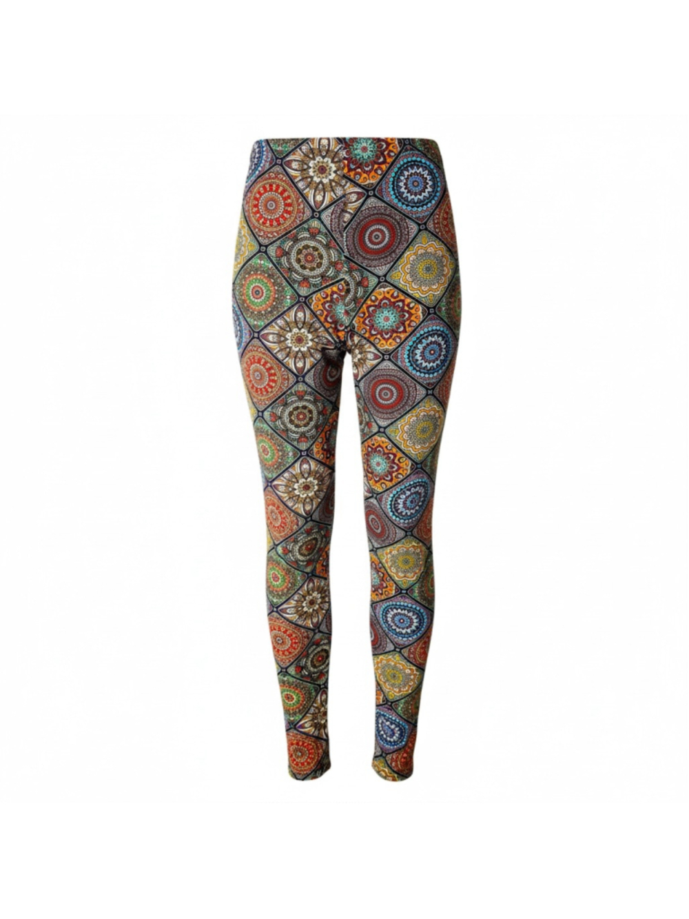 Women's Unbranded Multi-color Mandala Print Stretch Active Leggings One Size